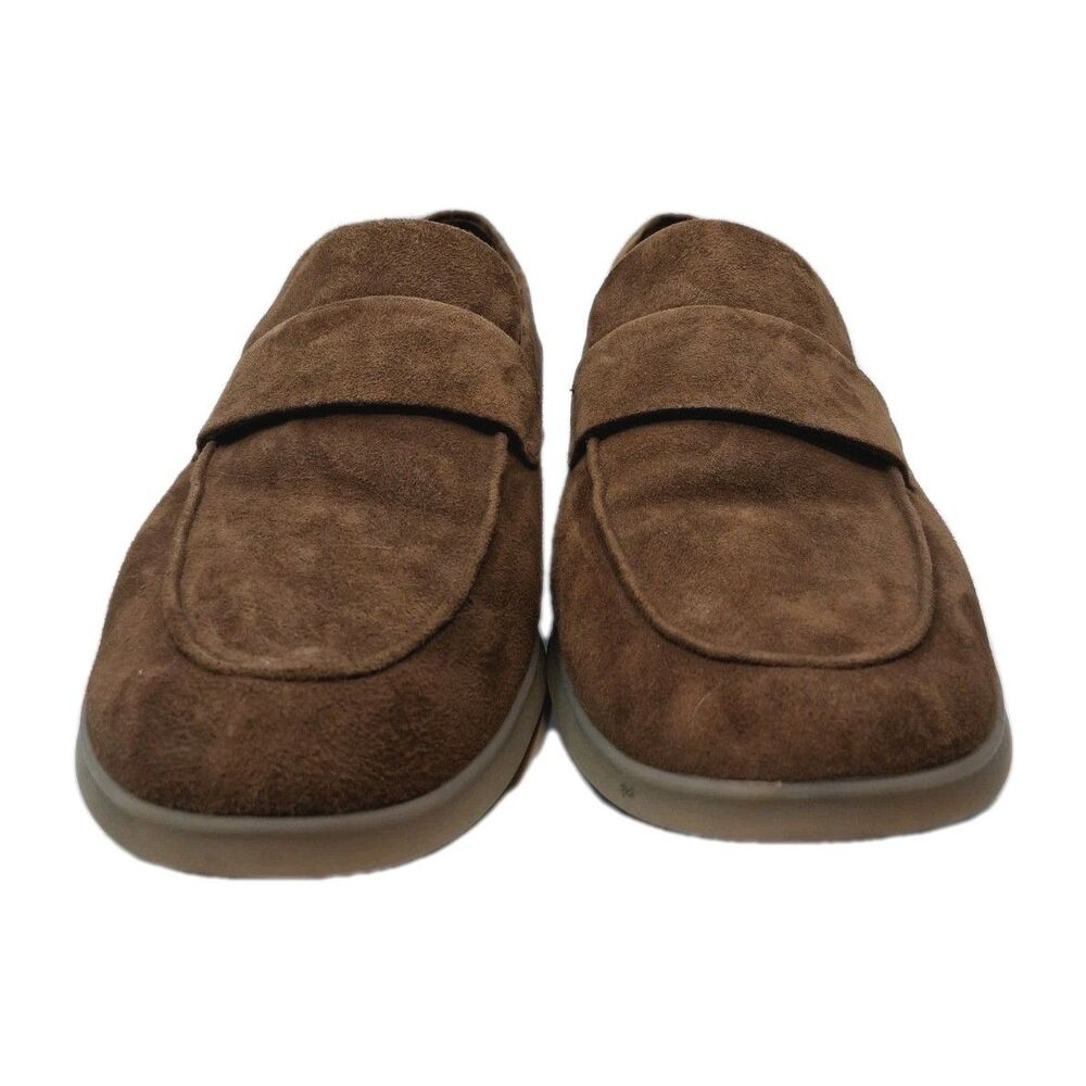 Vince Big Sur Suede Loafers Womens 8 Brown Cognac Moc Toe Slip On Flats